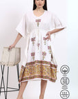 Kaftan Cotton Cover Up - Palm - Hi Handmade