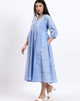 Kali Maxi Dress - Blue - Hi Handmade