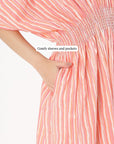 Lia Lounge Dress - Cronulla Stripe - Hi Handmade