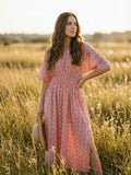 Lia Lounge Dress - Petal Peach
