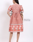 Meera Cotton Dress - Pink - Hi Handmade
