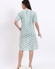 Panel Shift Dress - Green - Hi Handmade