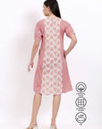 Panel Shift Dress - Pink - Hi Handmade