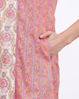 Panel Shift Dress - Pink - Hi Handmade