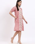 Panel Shift Dress - Pink - Hi Handmade