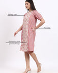 Panel Shift Dress - Pink - Hi Handmade