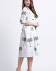 Paro Cotton Midi Dress - Hi Handmade