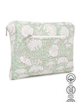 Quilted Laptop Sleeve - Sage Green - Hi Handmade