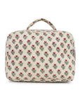 Quilted Makeup Bag - Floral White - Hi Handmade