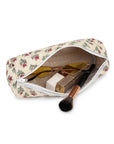 Quilted Makeup Case - Floral White - Hi Handmade