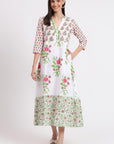 Rose Maxi Dress - White - Hi Handmade