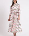 Rose Shirt Dress - White - Hi Handmade