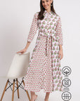 Rose Shirt Dress - White - Hi Handmade