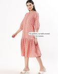 Sara Cotton Shirt Dress - Peach - Hi Handmade