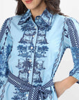 Sia Shirt Dress - Oyster Bay - Hi Handmade