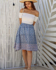 Summer Midi Skirt - Blue - Hi Handmade