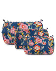 Toiletry Bag - Botanical Blue - Hi Handmade