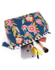 Toiletry Bag - Botanical Blue - Hi Handmade