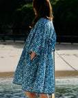 Blue Floral Dia Midi Dress