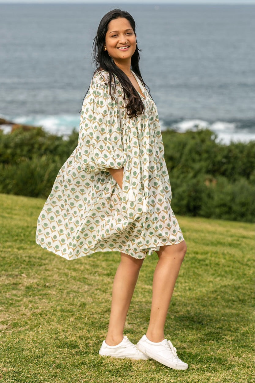 Dahlia White Dia Midi Dress