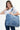 Cotton Tote Bag With Zip - Blue