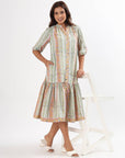 Sara Shirt Dress - Green