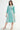 Panelled Cotton Dress - Aqua