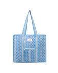 Cotton Tote Bag With Zip - Petal Stripe
