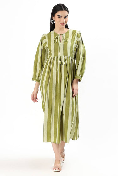 Dia Midi Dress - Olive Ribbon