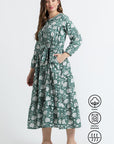 Sahiba Block Print Dress - Desert