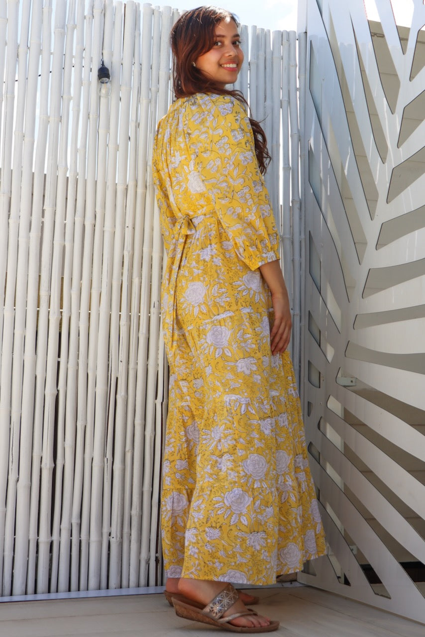 Boho Maxi Dress - Sun Yellow