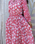 Boho Maxi Dress - Pink