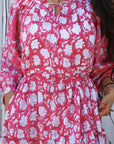 Boho Maxi Dress - Pink