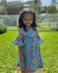 Adah Cotton Kids Dress - Half Sleeves - Hi Handmade