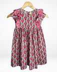 Adah Cotton Kids Dress - Pink - Hi Handmade