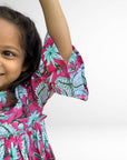 Adah Cotton Kids Dress - Pink - Hi Handmade