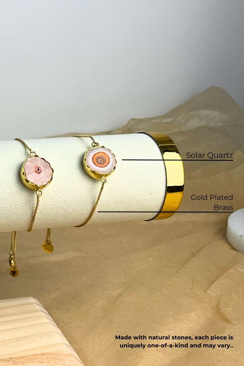 Amber Solar Quartz - Bracelet - Hi Handmade