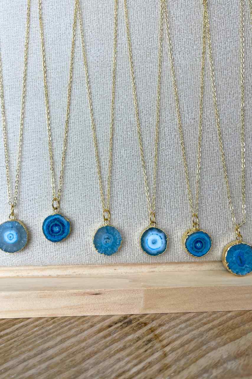 Aqua Solar Quartz - Necklace - Hi Handmade