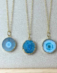 Aqua Solar Quartz - Necklace - Hi Handmade