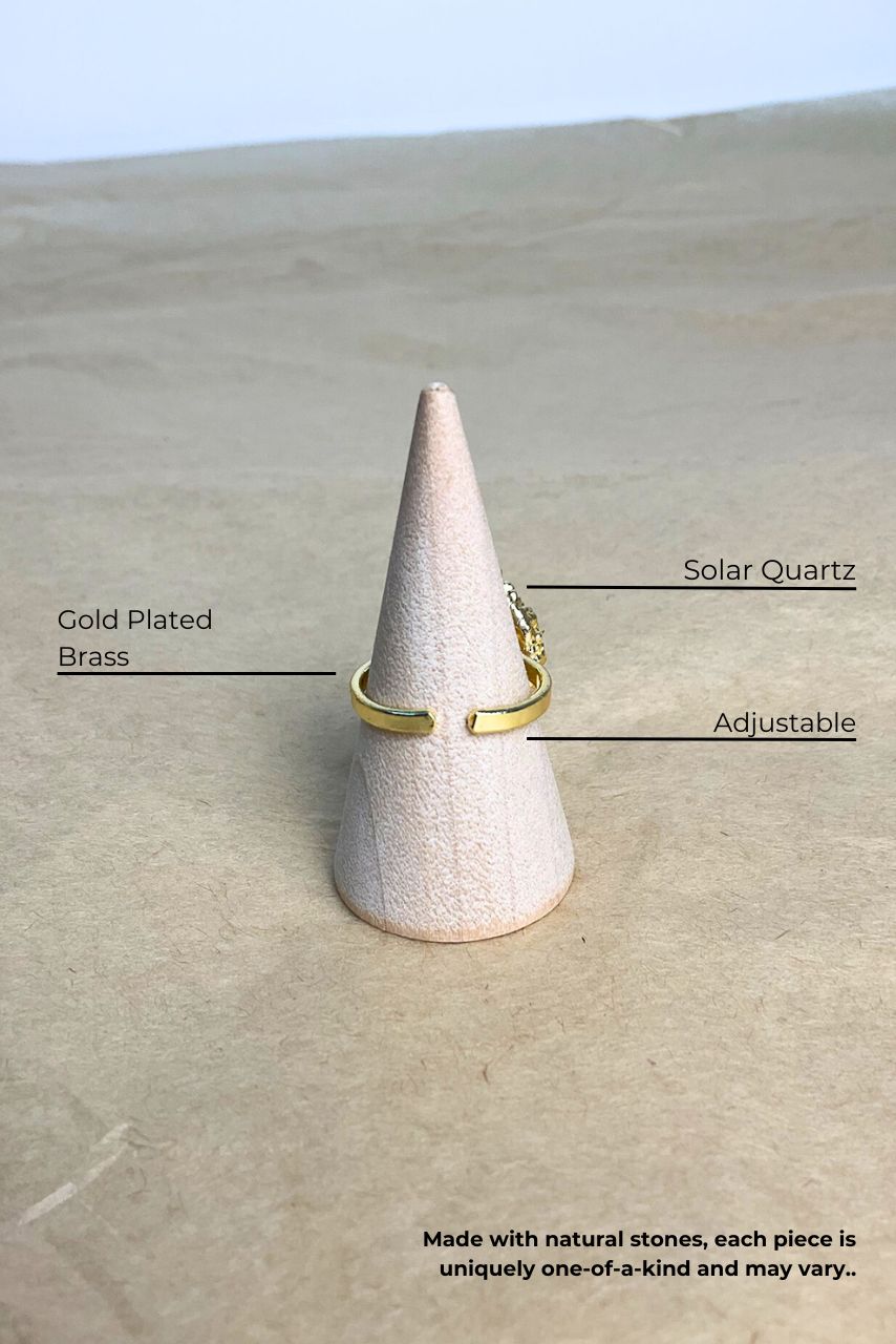 Aqua Solar Quartz - Ring - Hi Handmade