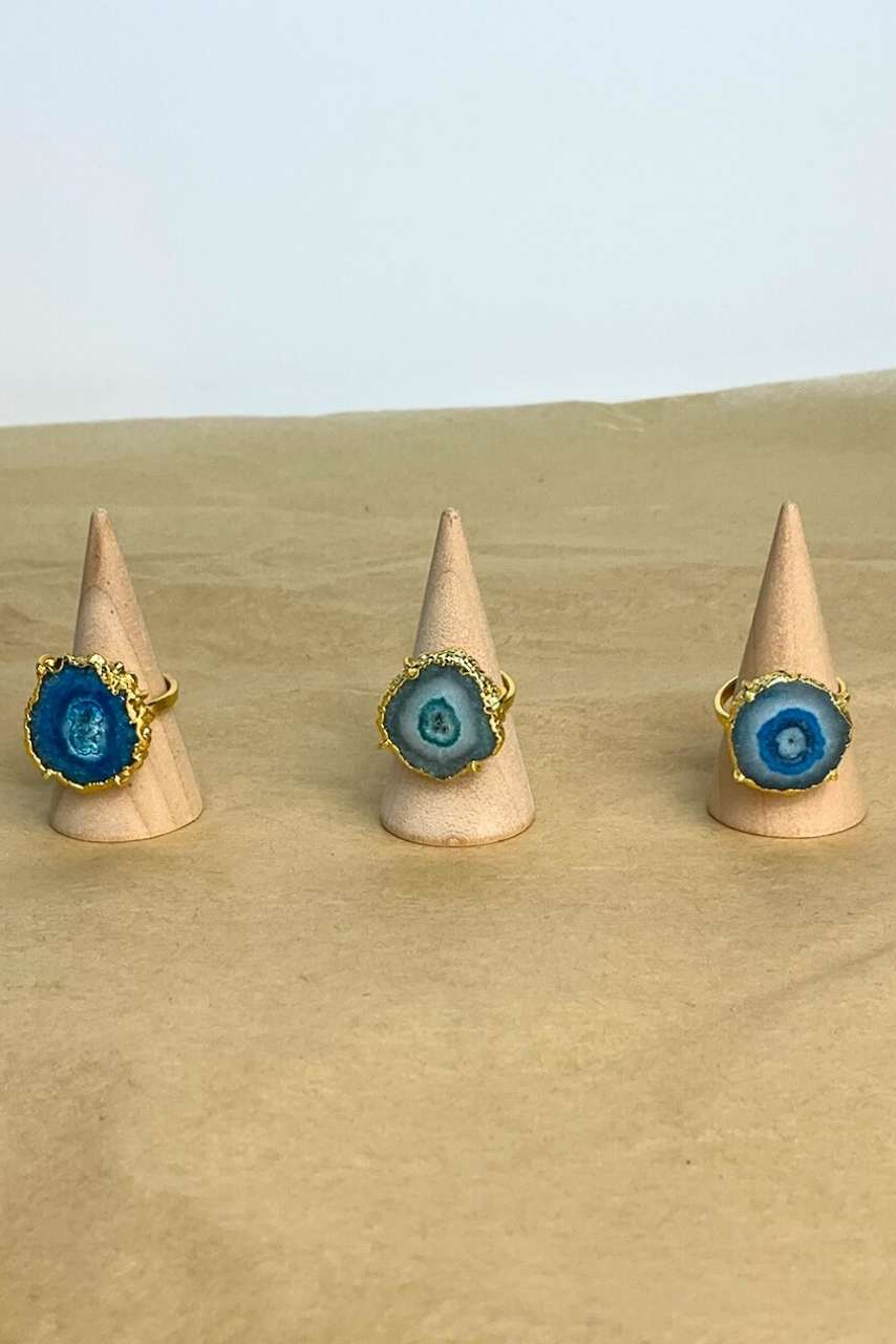Aqua Solar Quartz - Ring - Hi Handmade