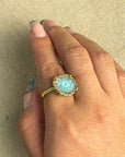 Aqua Solar Quartz - Ring - Hi Handmade