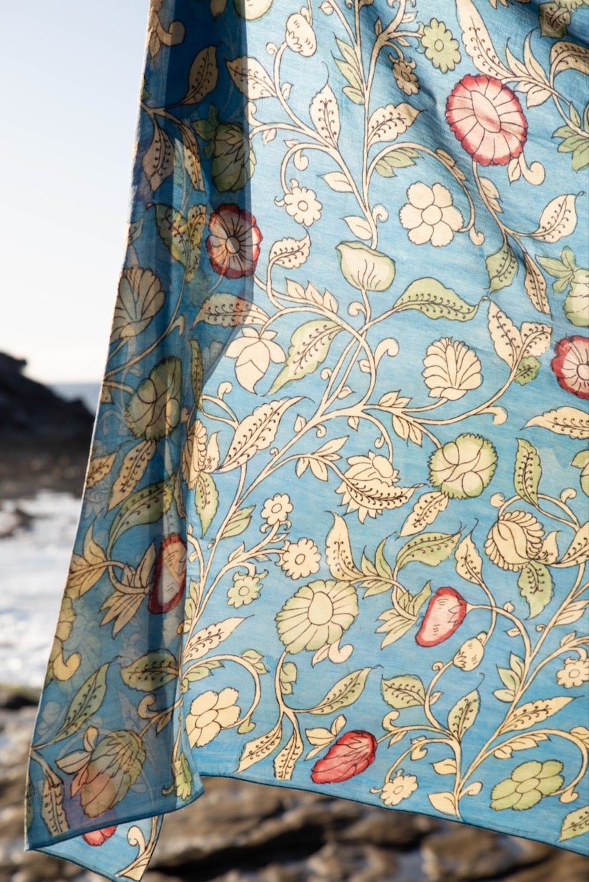Beach Sarong - Boho Blue - Hi Handmade