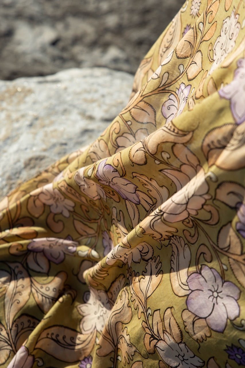 Beach Sarong - Mustard Yellow - Hi Handmade