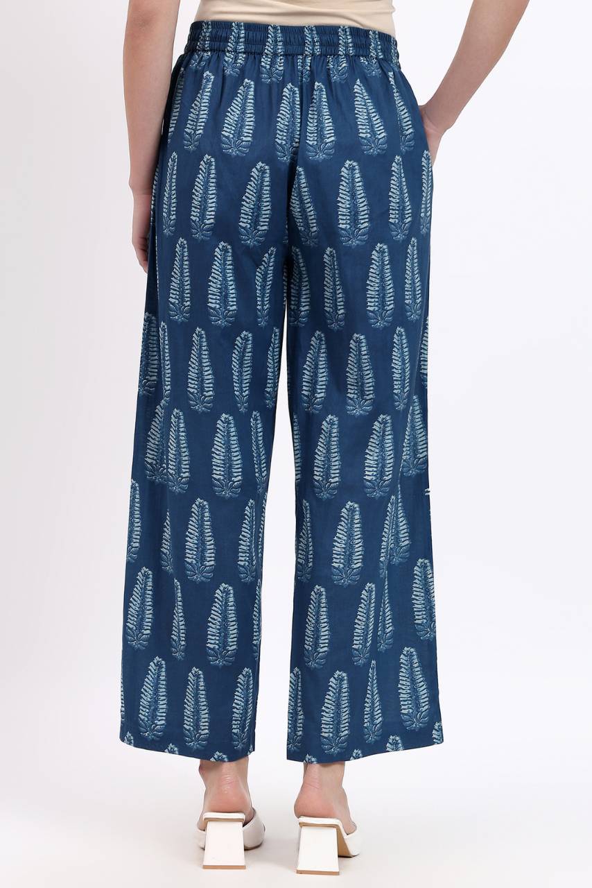Bella Straight Pant - Blue - Hi Handmade