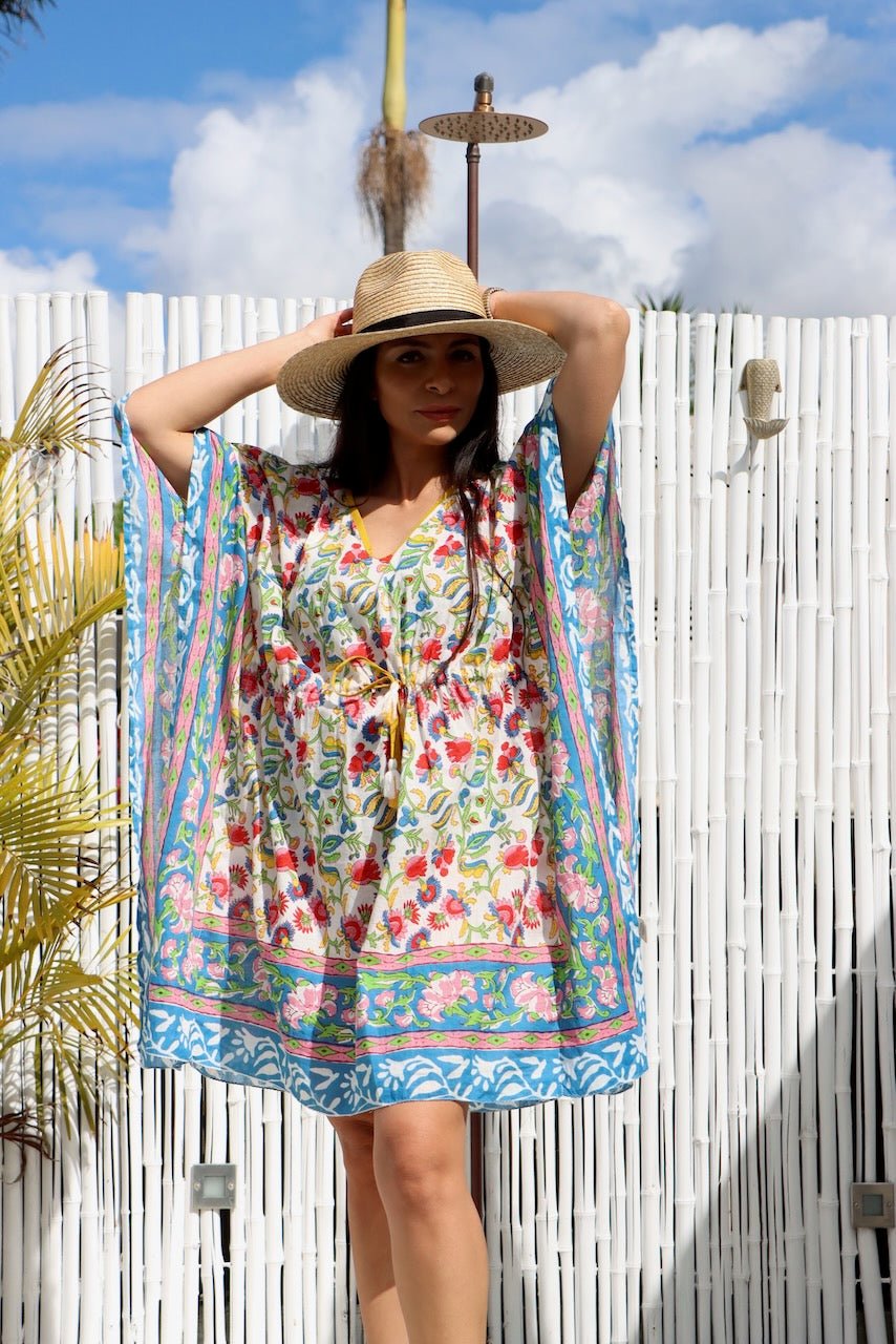 Boho Short Beach Kaftan - Hosier Lane - Hi Handmade