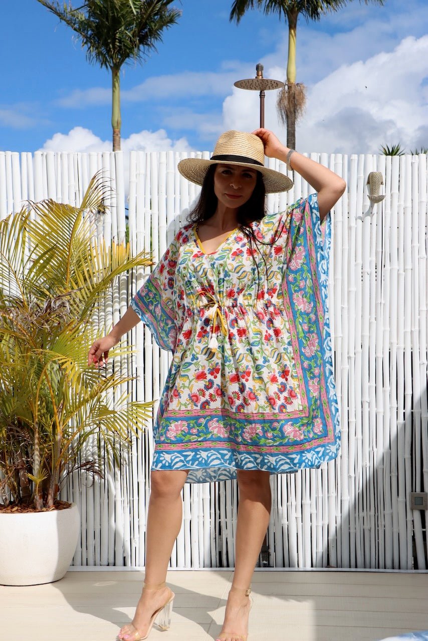 Boho Short Beach Kaftan - Hosier Lane - Hi Handmade