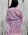 Boho Short Beach Kaftan - Jacaranda - Hi Handmade