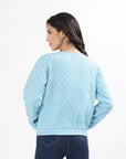 Cara Cotton Quilted Jacket - Argyle Ocean - Hi Handmade