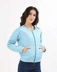 Cara Cotton Quilted Jacket - Argyle Ocean - Hi Handmade